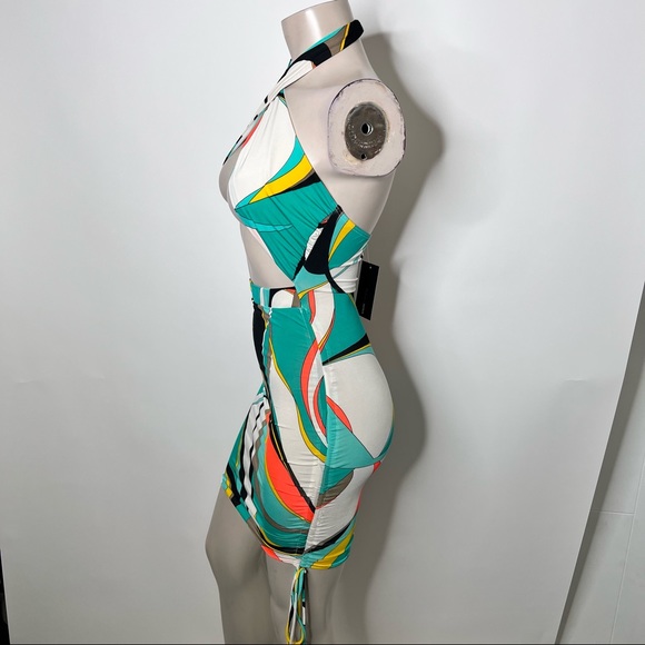 SOLD!Fashion Nova X Wrap Sexy Halter Dress - Picture 5 of 10